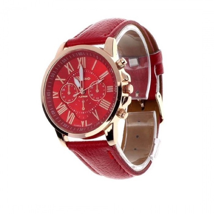 Men Fashion Festival - Geneva Strap Leather - Jam Tangan Pria dan Wanita ( Group ) - TPT