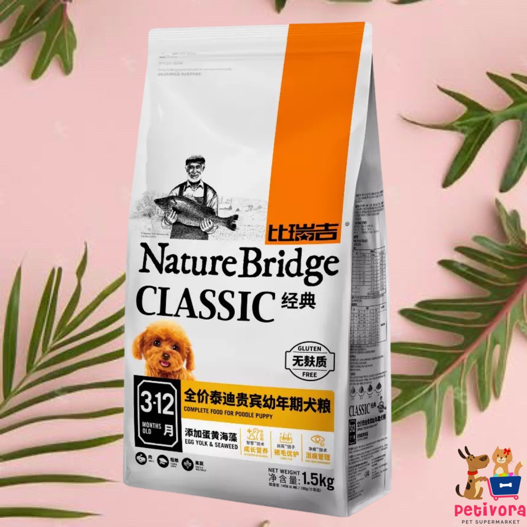 Nature Bridge Poodle Puppy Dog Food - 1,5kg Makanan Anak Anjing Poodle NB