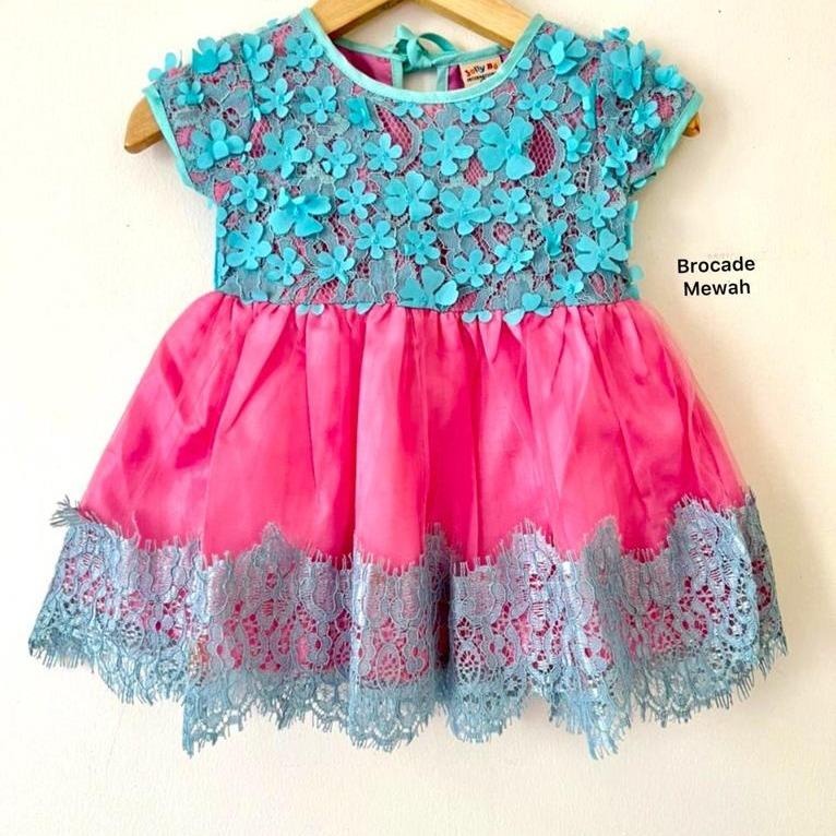 Dress Pesta Kondangan Ulang Tahun Mewah Lucu Bayi Anak Perempuan Cewek Terlaris Kode 24 Babeebabyshop