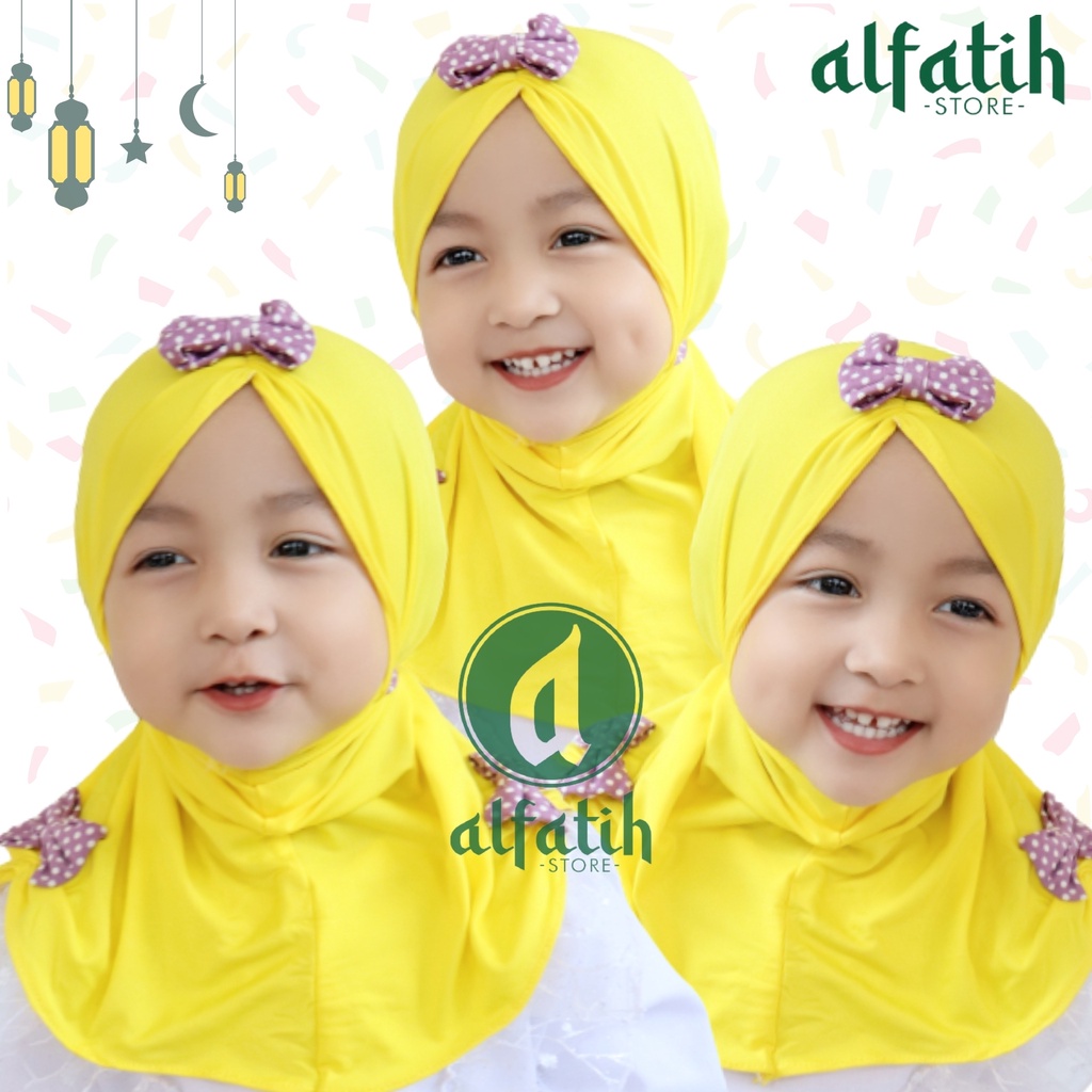 ALFATIH STORE / HIJABA ANAK CALISTA CUTE VARIASI PITA / JILBAB ANAK MURAH /HIJAB ANAK / BERGO ANAK / Kerudung Anak Jilbab Hijab Anak Bayi Perempuan / pastan baby / hijab anak / Jilbab Anak bayi Usia 0-3 Tahun Bahan Jersey Premium Nyaman Di Pakai