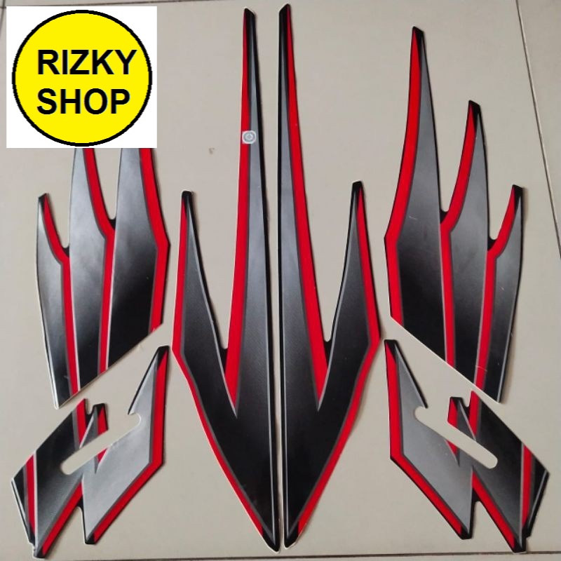striping honda tiger 2005 hitam merah