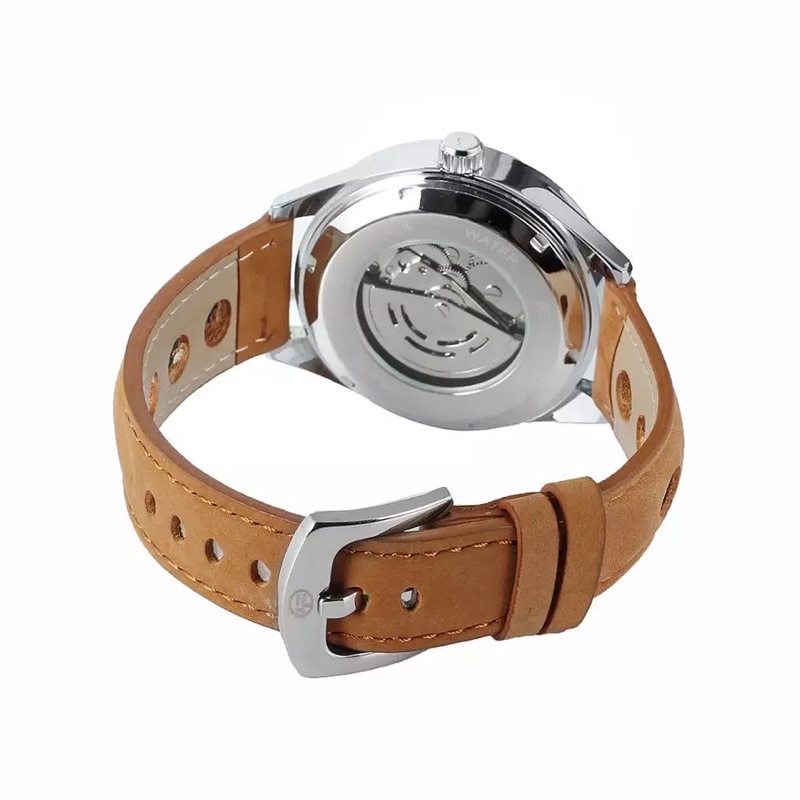 Jam Tangan Pria Mewah Elegan Mekanik Automatic Forsining Original Tali Kulit Sporty