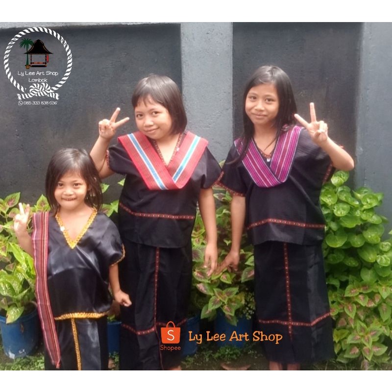 Baju adat baju lambung  Sasak Lombok ukuran anak