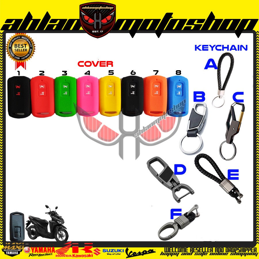Gantungan Kunci Keychain Kondom Silikon Sarung Remote Motor Honda Pcx Adv Vario Scoopy 160 150 125 Forza 250-VARIO 150 (B)
