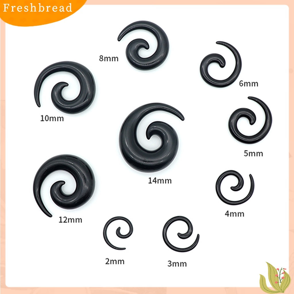 [Fresh] 1Pc Anting Expander Bentuk Siput Spiral Bahan Akrilik untuk Pria / Wanita