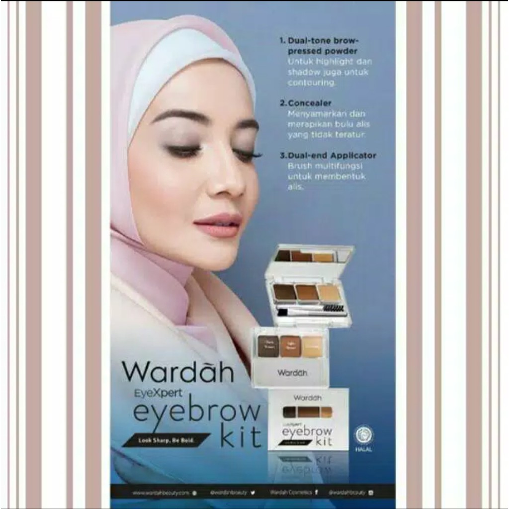 ❣️Rakkistore99❣️Wardah Eyexpert Eyebrow Kit 3.6g (WARNA SILVER)