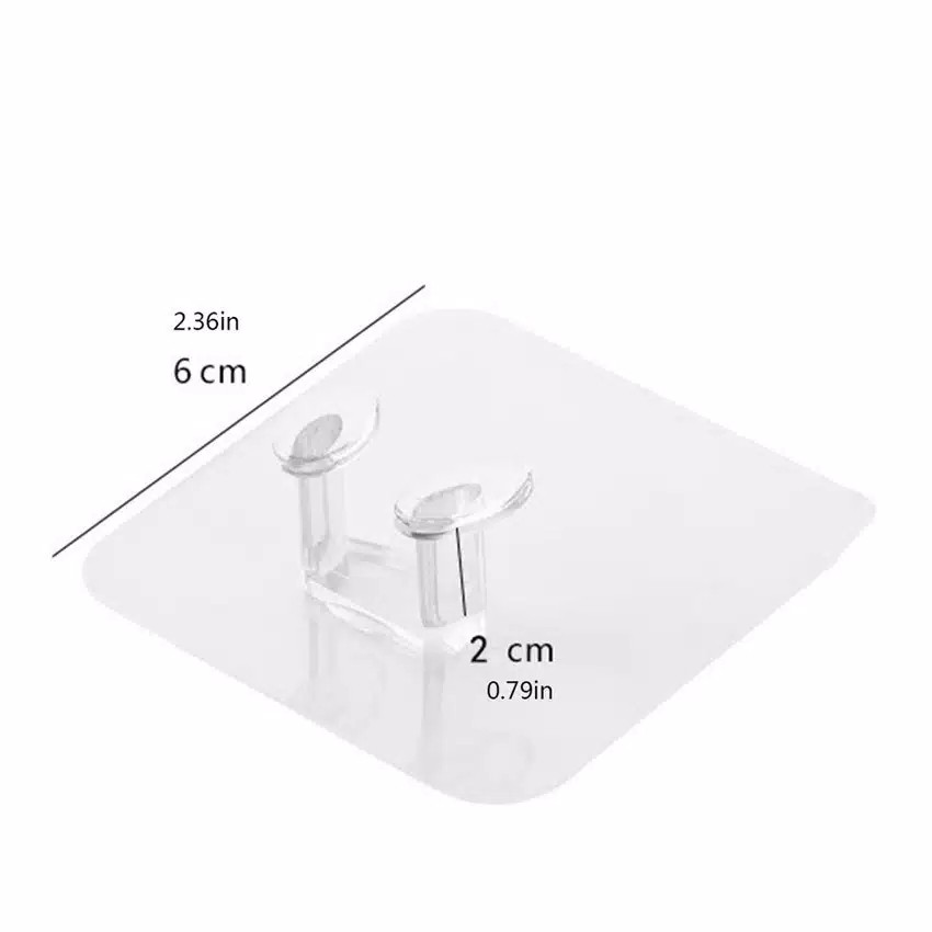 Gantungan Colokan Kepala Steker Listrik / Transparan Power Plug Hook / Hook Steker Gantungan Colokan