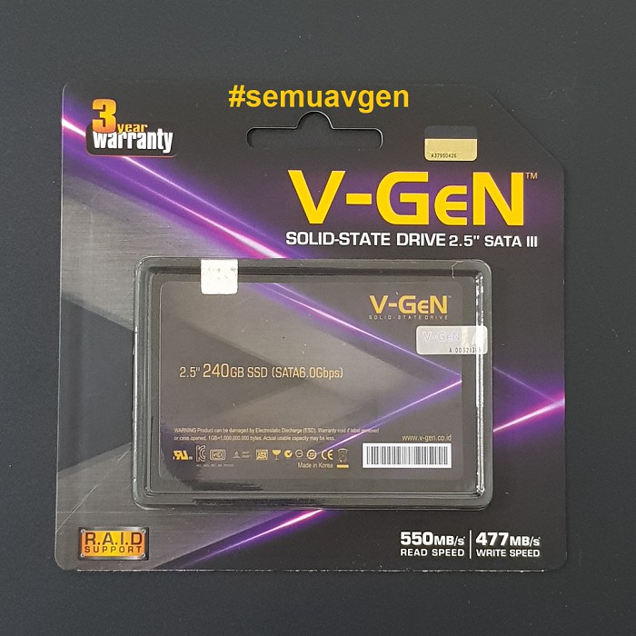 SSD SATA 256GB V-GeN