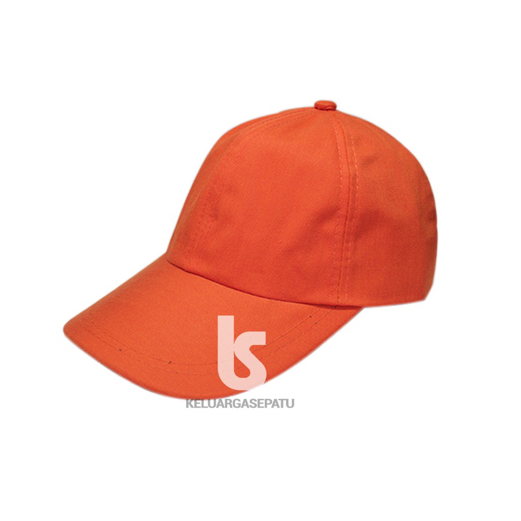 Topi basebal all size premium warna oren