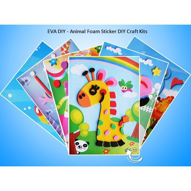 [Ready Stock] EVA DIY Craft Kit - Hewan Foam Sticker DIY Kerajinan Kit (EVA Art)