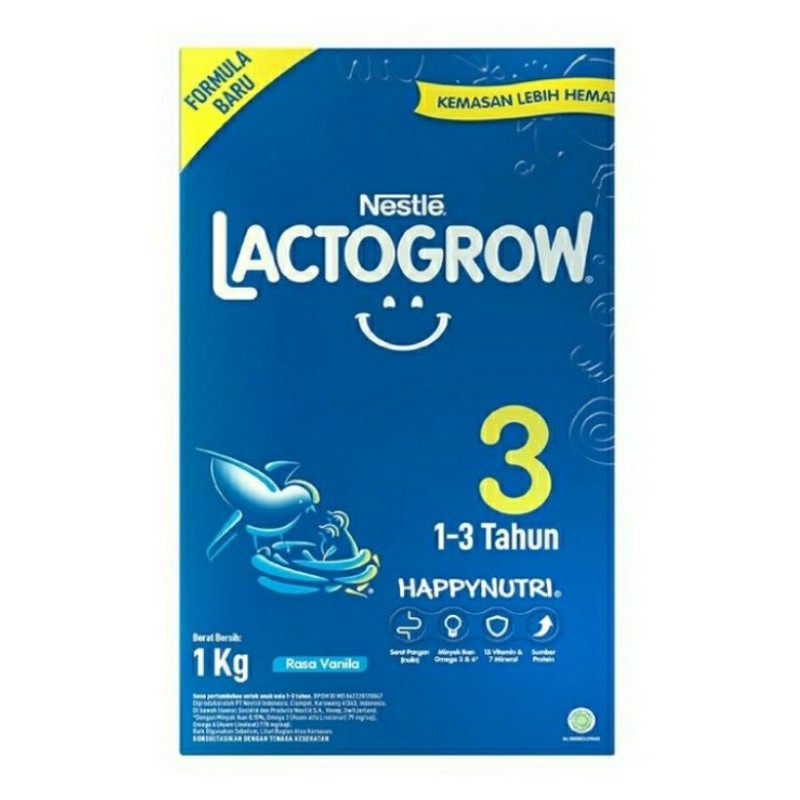 Lactogrow 3 Madu / Vanila 1000Gr | D'Lubna Baby