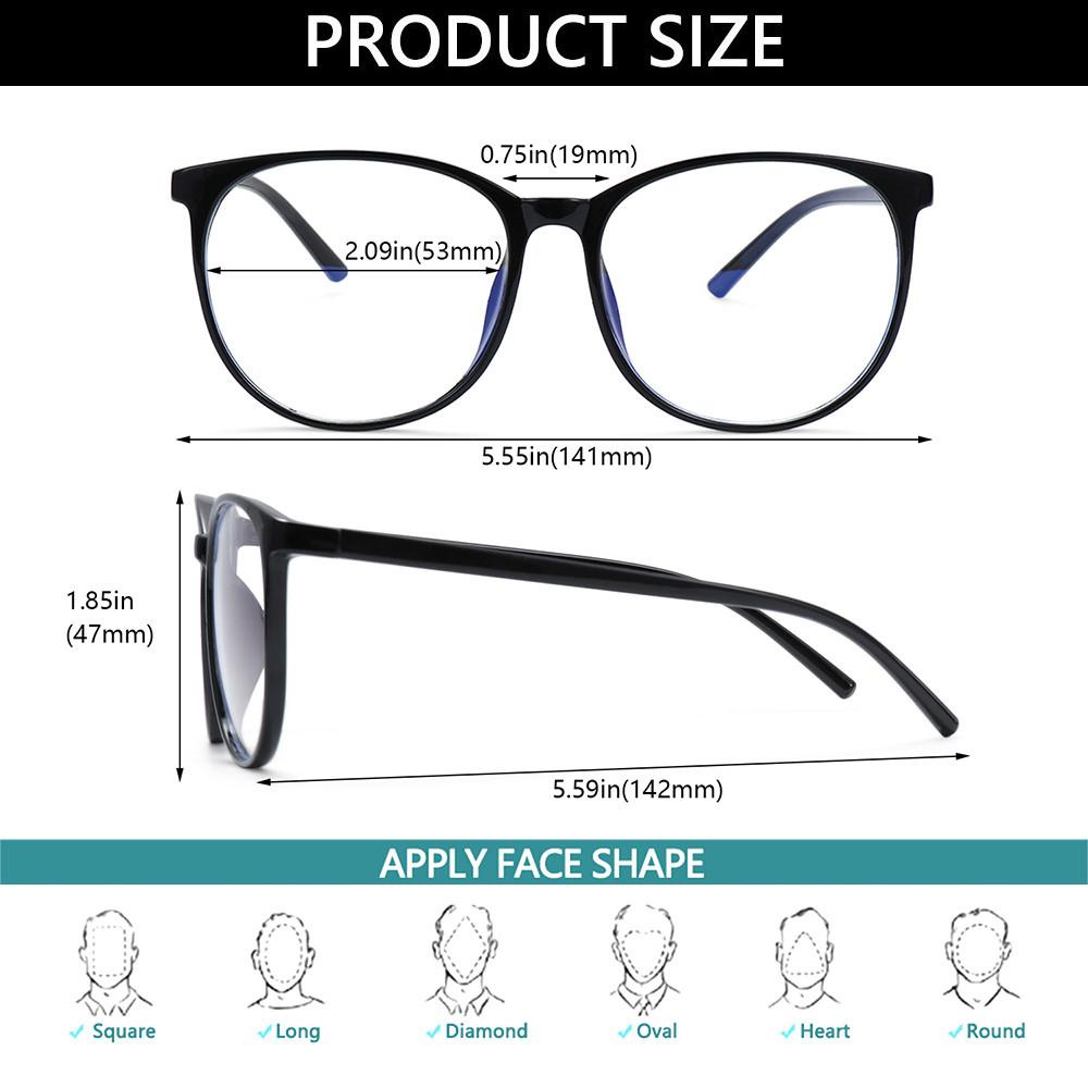 Lily Blue Light Blocking Glasses Bingkai Bulat UV Silau Dengan Case Eyewear Kacamata Anti Blue Light