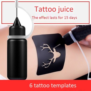 1 Botol Tinta Gel Tato  Temporer  Semi Permanen  Dengan 