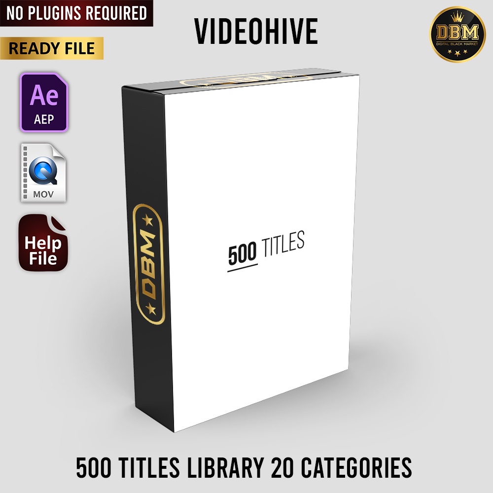 500 Titles Library 20 Categories - After Effects Project Files