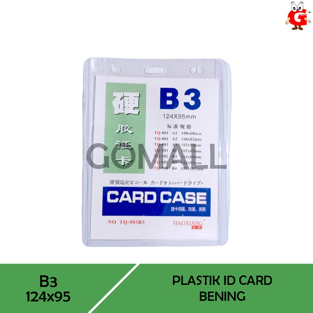 

Card Case B3/Glue Card/Name Tag Tebal/Plastik Tempat ID Card 20pcs