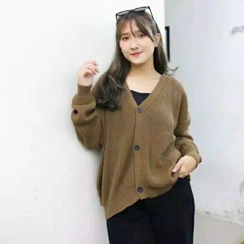 DISCOUNT!!!!!ELLENA BASIC OUTWEAR (12 GET) / MIDI KARDIGAN / KARDIGAN RAJUT PREMIUM / BASIC CARDIGAN