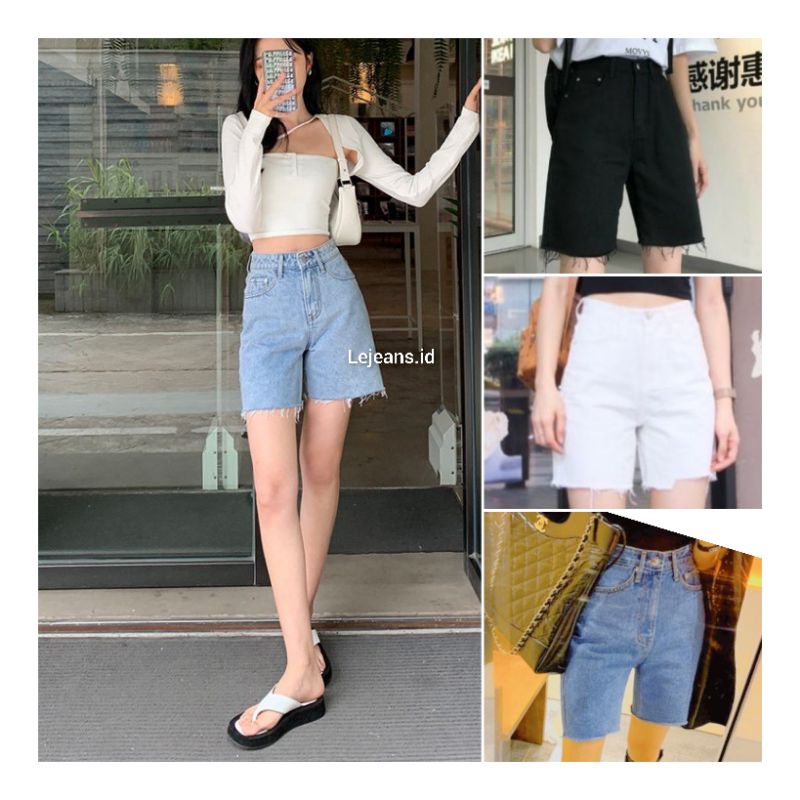 SHORT JEANS KEKINIAN  Sexy Celana Gemes / Hot Pants Celana Pendek Jeans Wanita Highwaist