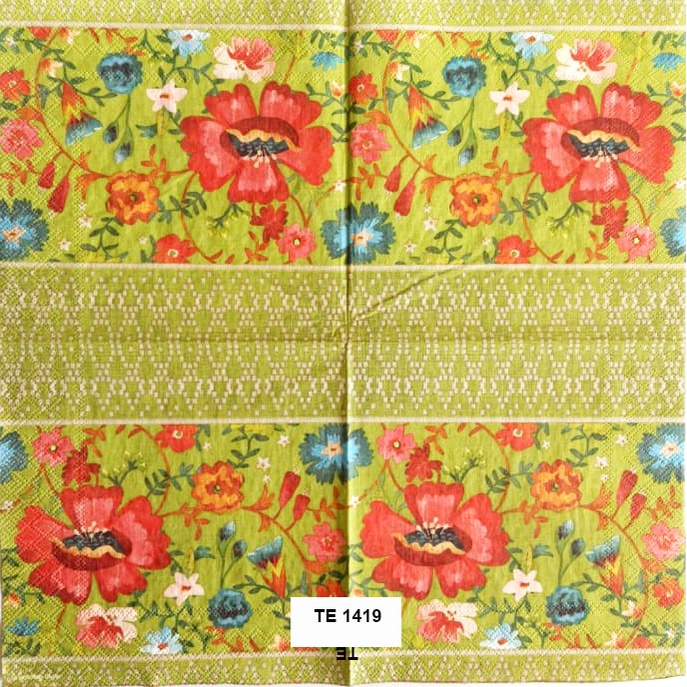 Tisu Napkin Kerajinan Decoupage Eropa 33X33 CM TE 1419 TTS