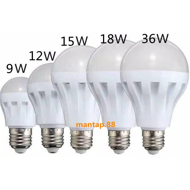 Lampu LED Bulat Bohlam 9W/12W/15W/18W