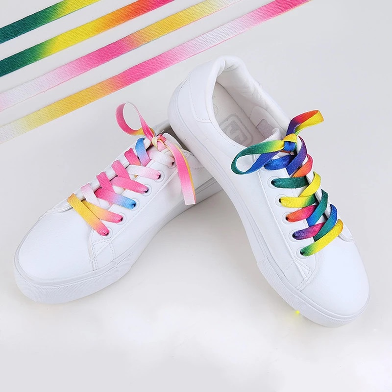 Tali sepatu warna warni rainbows shoeslaces shoes laces