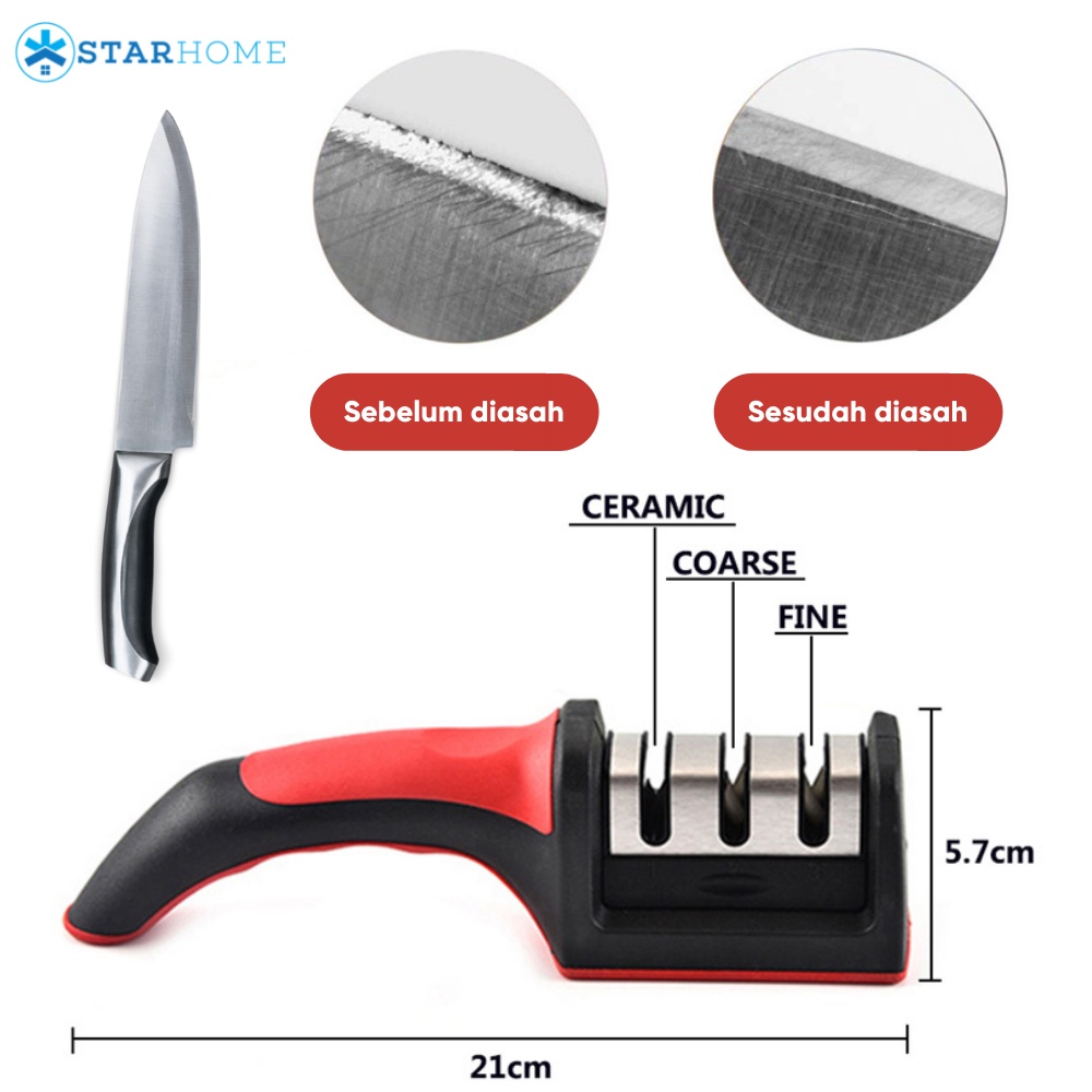 Alat Asahan Pisau StarHome Pengasah Pisau Dapur Gunting Knife Sharpener Knife Grinder