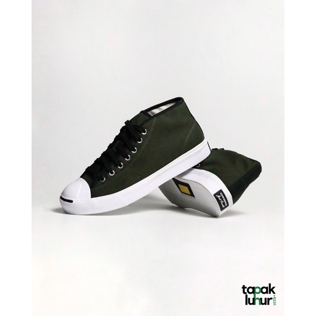 CONVERSE JACK PURCELL MID CARGO KHAKI BLACK WHITE || RESMI PT MAP