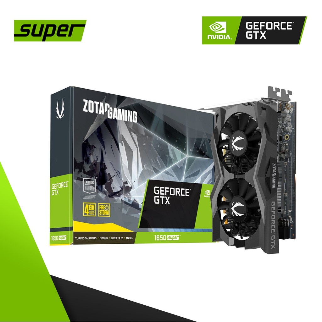 Zotac Geforce Gtx 1650 Super 4gb Ddr6 Twin Fan Shopee Indonesia