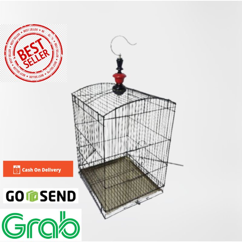 Kandang Sangkar Kotak Besi Gantung No 2 Nuri , Jalak , Beo , Kacer.