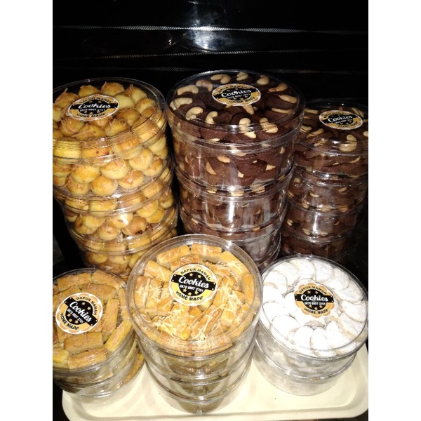 

nastar, putri salju, kastangel, choco cookies 500gr