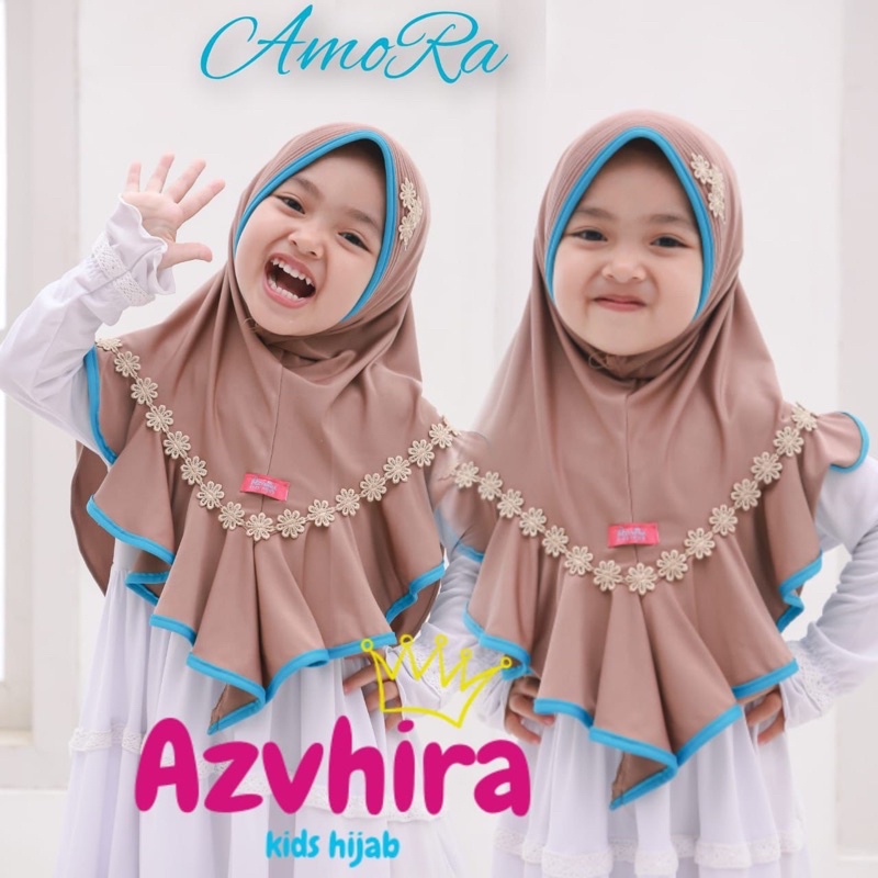 Jilbab Anak AMORA by Azvhira Kids hijab rempel hijab jersey simple murah