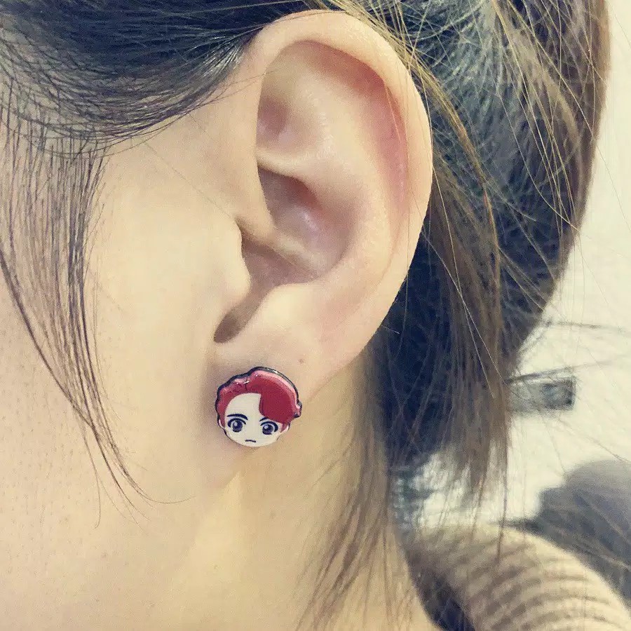 Anting Anting Stud Earrings BTS BT21 KPOP EXO BLACKPINK X1
