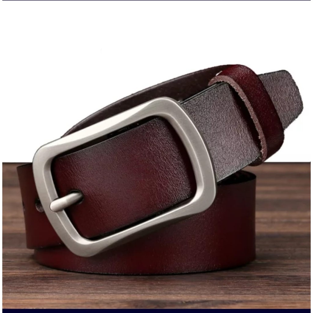 Gesper Ikat Pinggang Sabuk Pria, Kulit Top Penuh Pria Cow Leather Belts For Men XF018