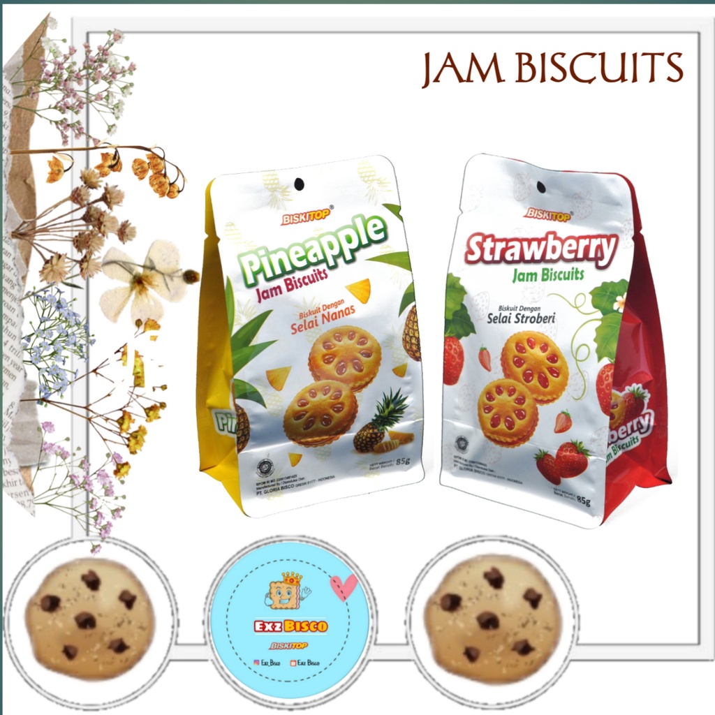 

EXZBISCO - JAM BISCUITS 85g Biskuit Kue Kering Anak Dewasa Enak Renyah Biscuit