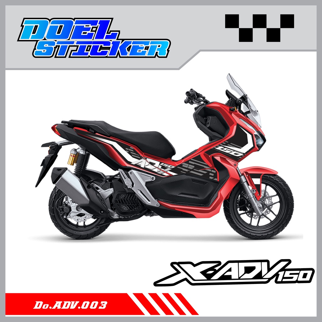 STICKER STRIPING ADV 150 - STICKER STRIPING LIST VARIASI HOLOGRAM , CROME ADV 150 DOEL 003