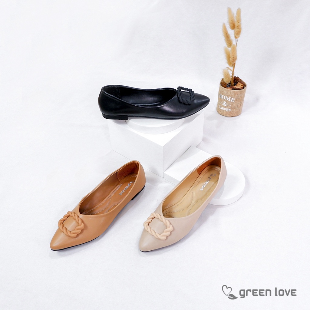 Green Love Sepatu Flat SHADY