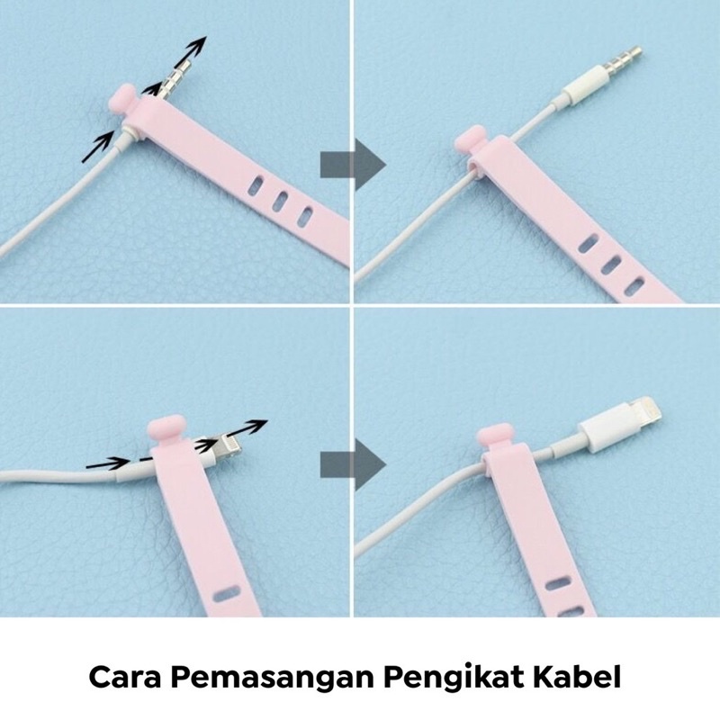 Pengikat Kabel Penggulung Cable Binder Klip Cable Cord Holder Penjepit Kabel Charger Hp Universal