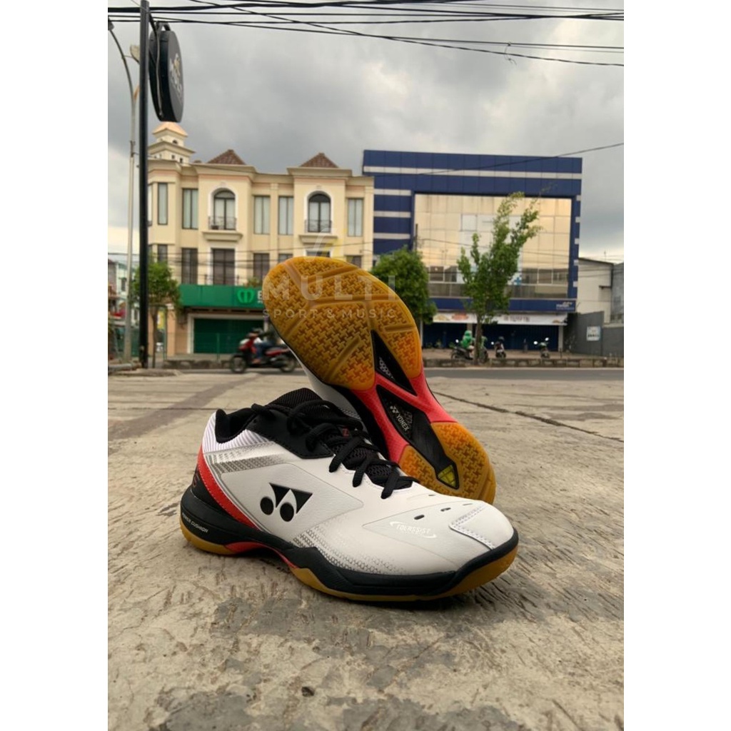 Sepatu Badminton YONEX SHB 65 Z3 MAN (White/Red) ORIGINAL