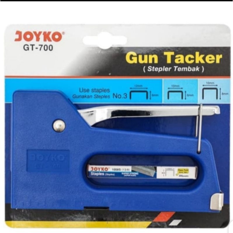 Gun Tacker/Steples JOYKO Jok Kayu/ Bonus Isi Seteples Plus Isi Refill Stapler