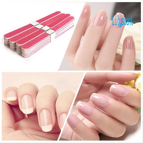 Lily 10Pcs Kikir Kuku Untuk Manicure / Pedicure