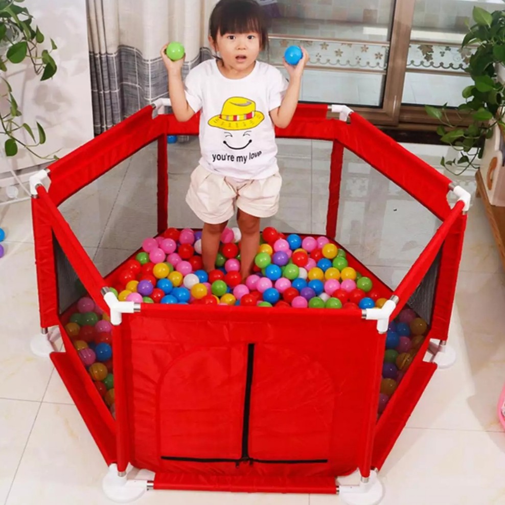 CR MB149 Mainan  Anak  Pagar  Tenda Bayi  6 Sisi 10pcs Bola 