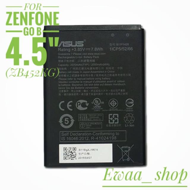 BATTERY BATERAI BATRE ASUS ZENFONE GO B 4.5&quot; (ZB452KG) ORIGINAL