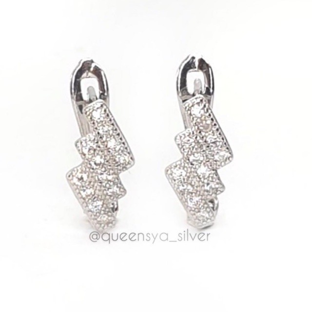 Anting Jepit wanita perak asli 925 || Anting wanita ala Korea style