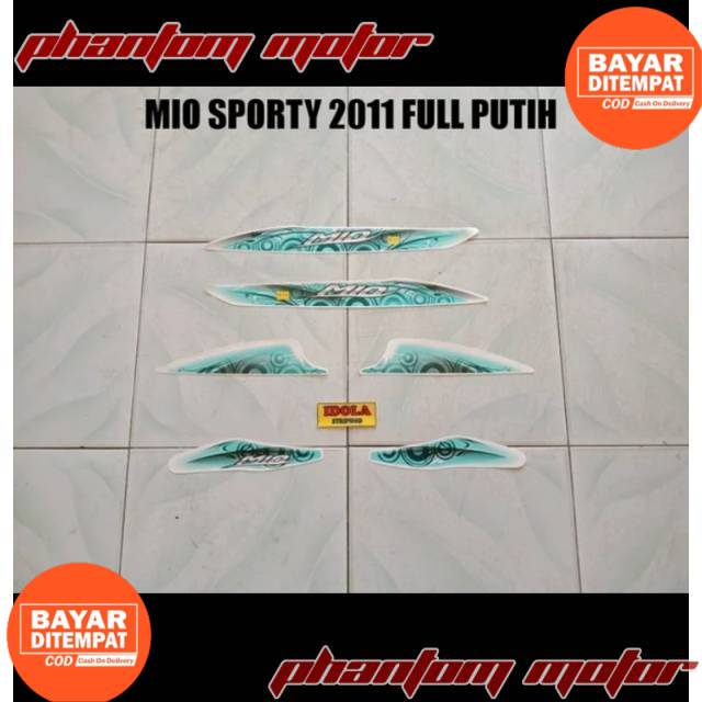 Striping Lis Stiker Mio Smile Putih Hijau