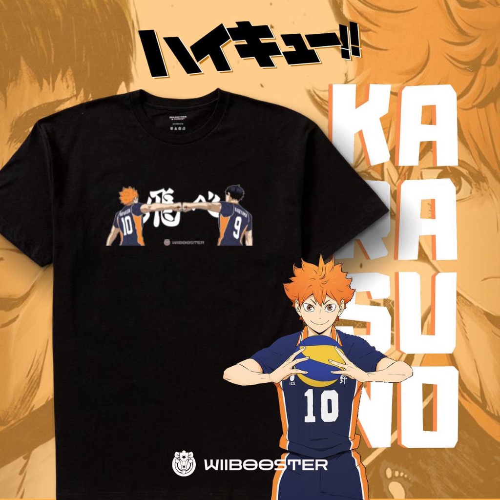 Kaos Anime Hinata & Kageyama Haikyuu "WIIBOOSTER"