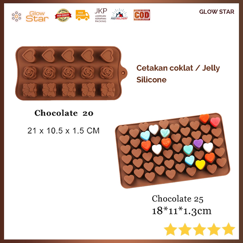 Cetakan Coklat Es Batu Ice Cube Tray Mold Model Love Kotak Kado Bunga