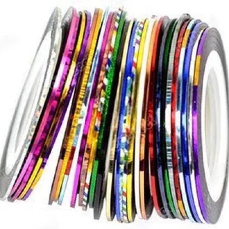 Nails Art Stripping tape 0.5mm tipis nailart nail strip tape random