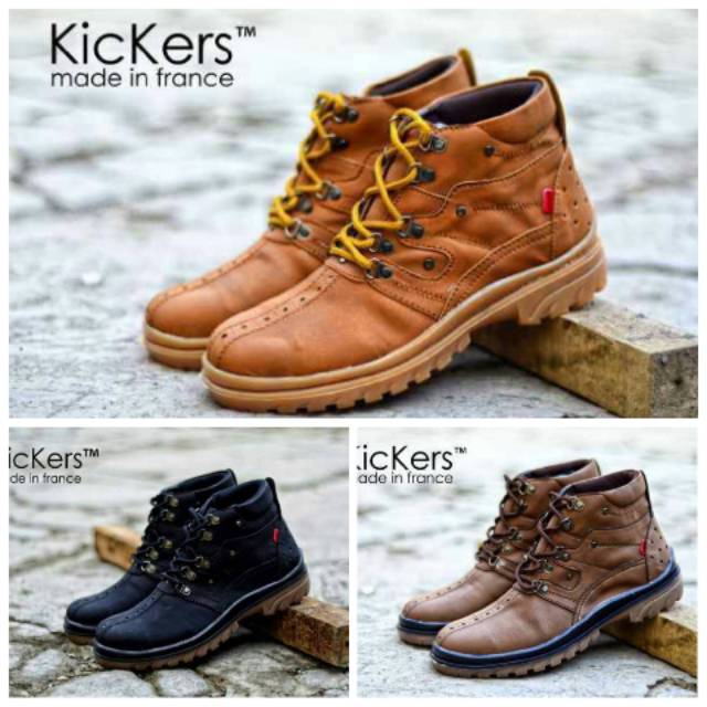 TS Sepatu Boots Pria Kickers Monster Safety Import Murah Kerja Cowok Murah Casual Grade Original