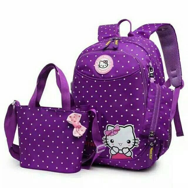 JS_Tas Anak sekolah SD Baby Bag Tas Ransel Anak Sekolah Karakter perempuan Tas Karakter Hellokitty