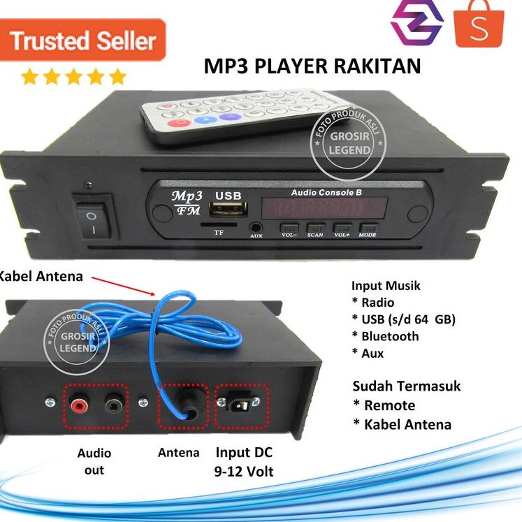 Terbaru.. Rakitan USB MP3 FM player amplifier bluetooth