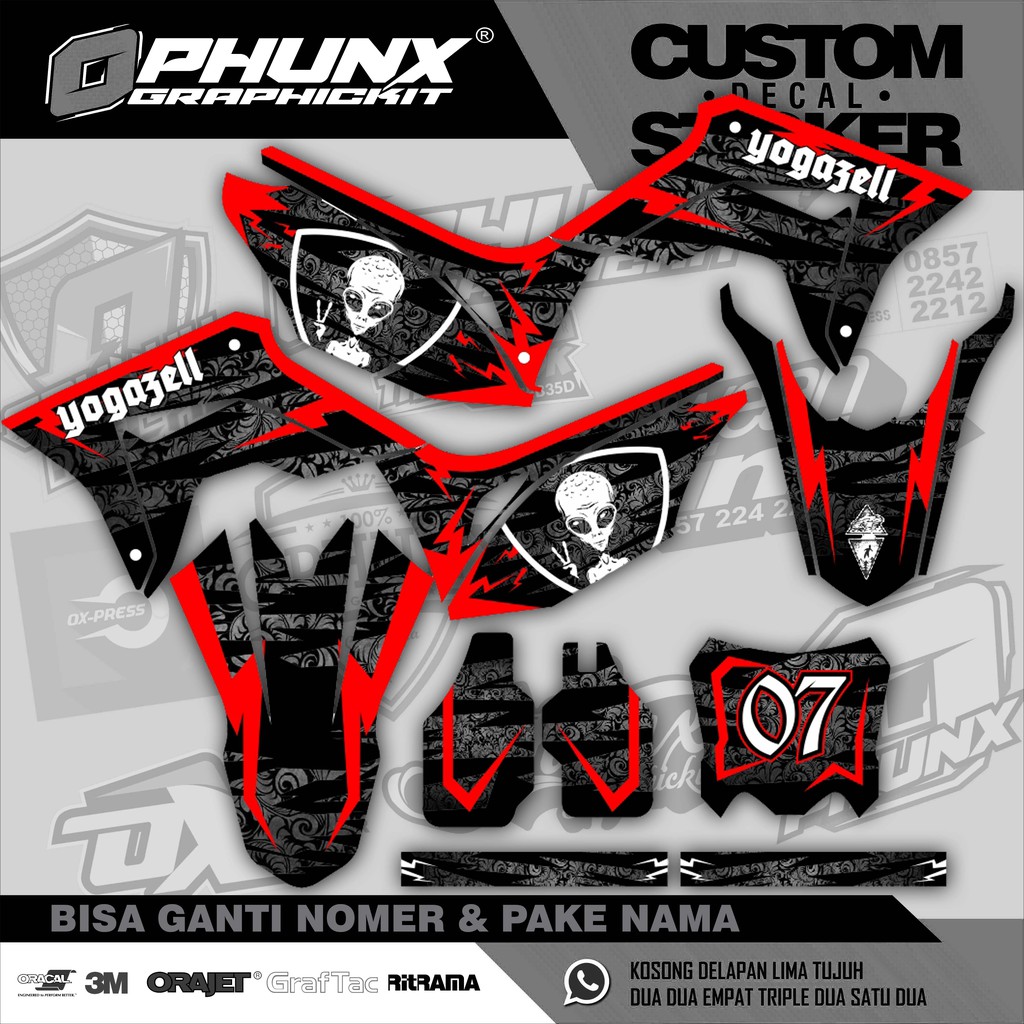 Stiker Decal CRF 150 L Supermoto Alien